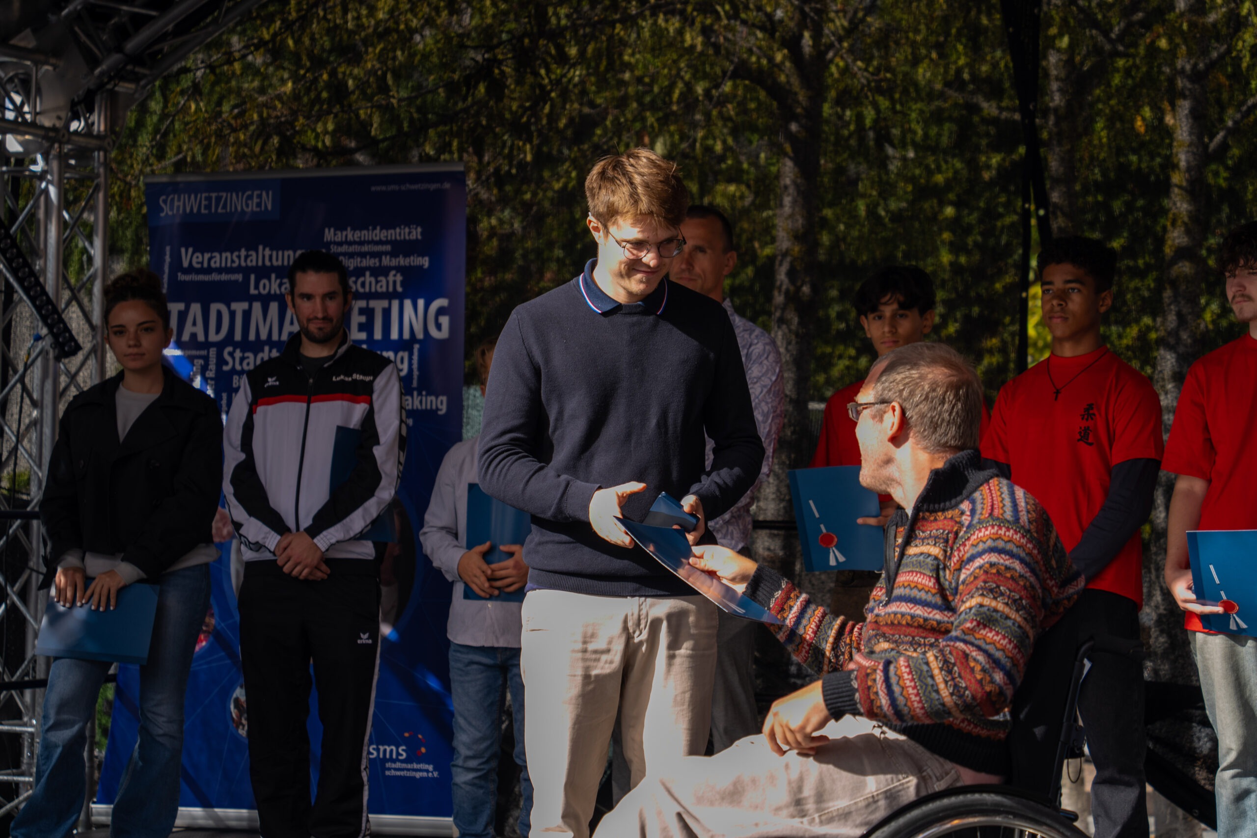 Bühnenmoment bei der Sportlerehrung 2026 in Schwetzingen